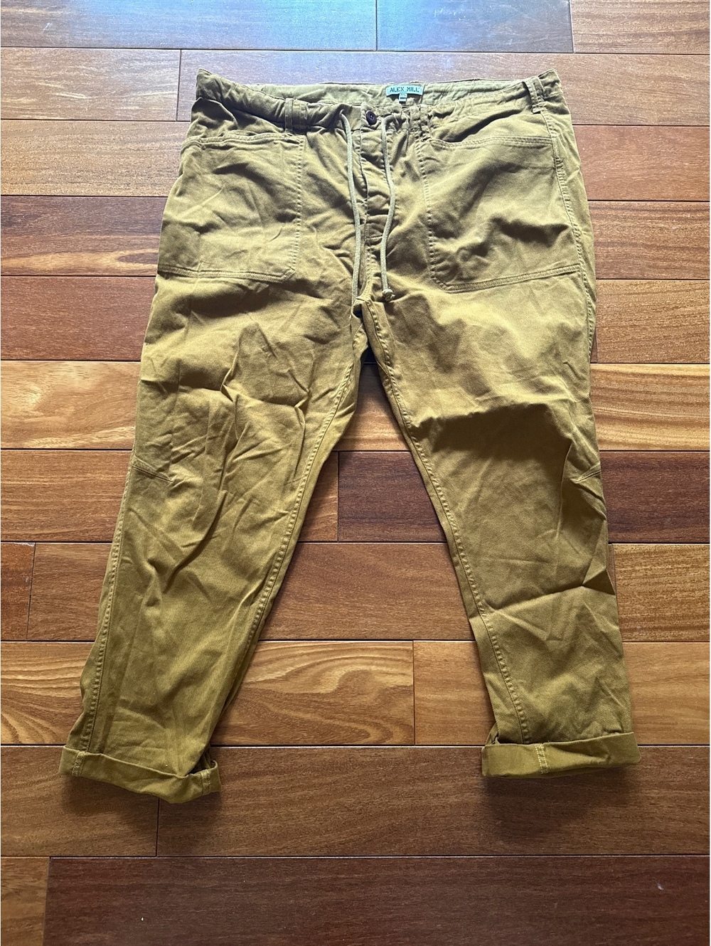 Alex Mill Mustard Yellow Casual Drawstring Pants XL